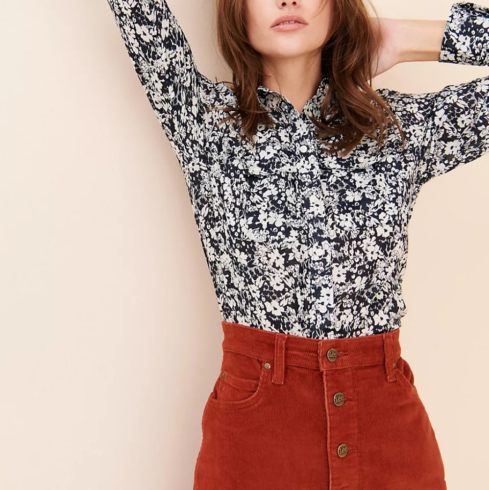 Lauren Ralph Lauren Floral Button Down Blouse Size 2X